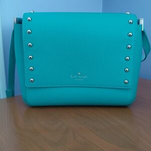 Kate Spade Vibrant Teal Crossbody Bag with Metallic Accents